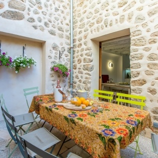 Small patio with dining place